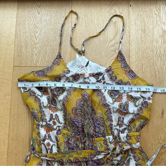 Anthropologie Akemi + Kin Medallion Maxi Dress yellow gold - S - Picture 15 of 15